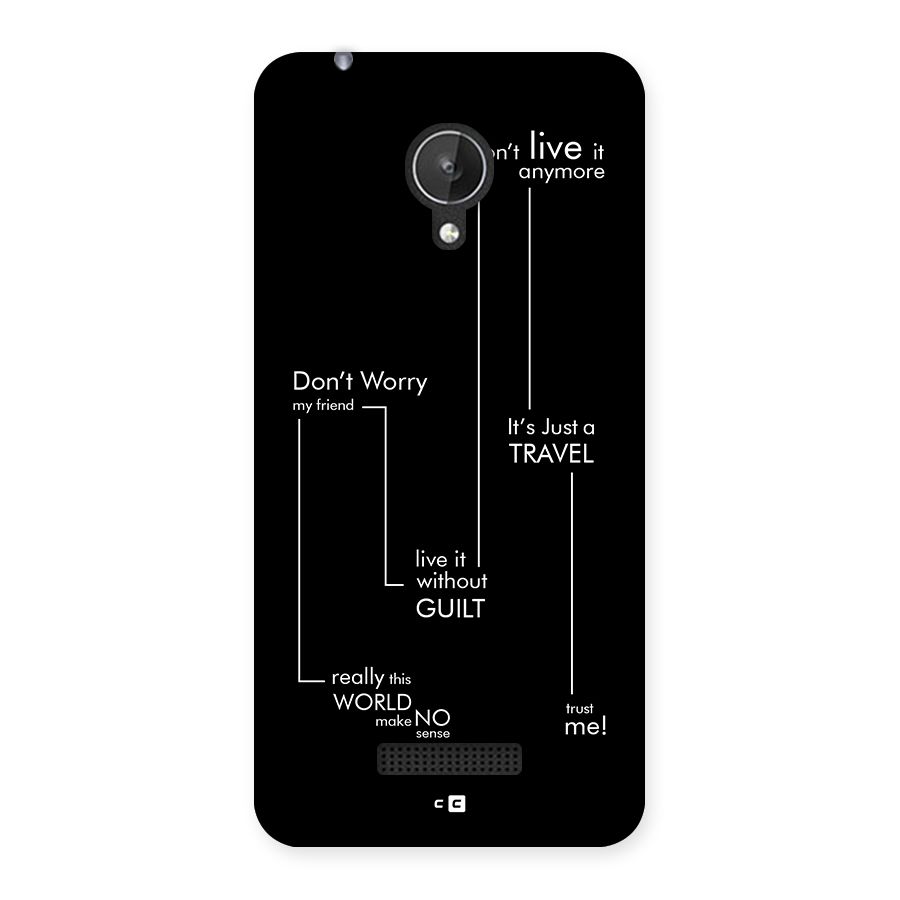 Quotes Of Life Back Case for Canvas Spark Q380