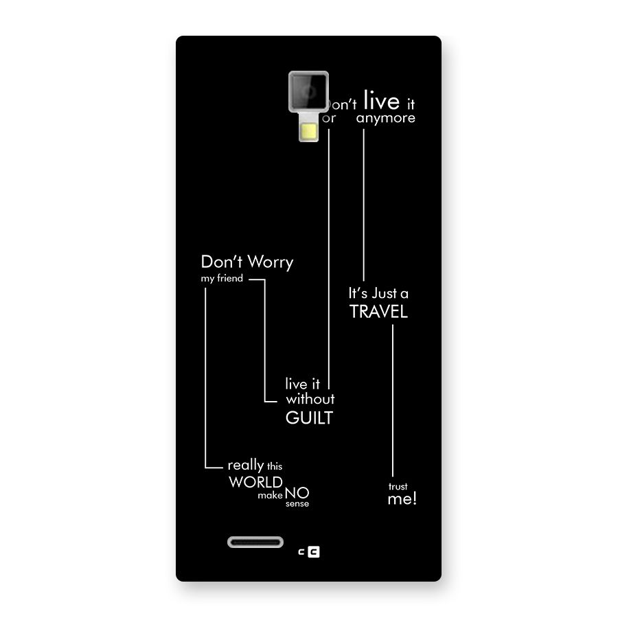 Quotes Of Life Back Case for Canvas Xpress A99