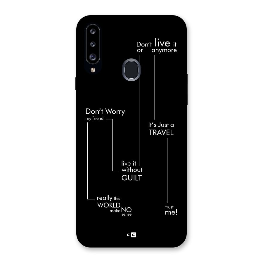 Quotes Of Life Back Case for Galaxy A20s