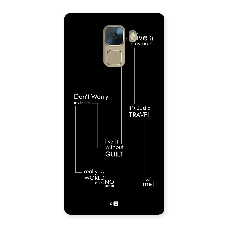 Quotes Of Life Back Case for Honor 7