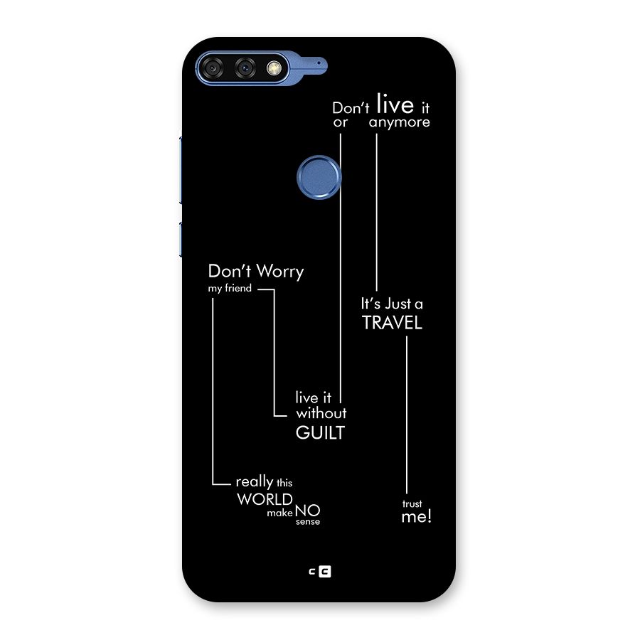 Quotes Of Life Back Case for Honor 7C