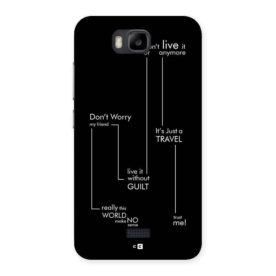 Quotes Of Life Back Case for Honor Bee