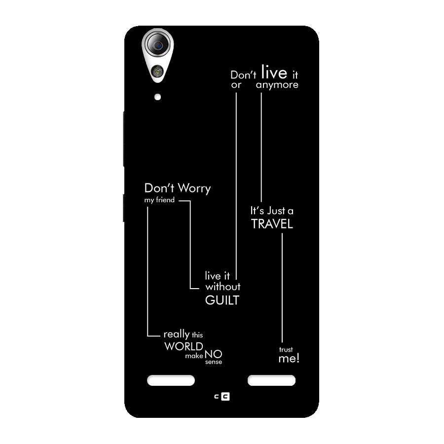 Quotes Of Life Back Case for Lenovo A6000 Plus