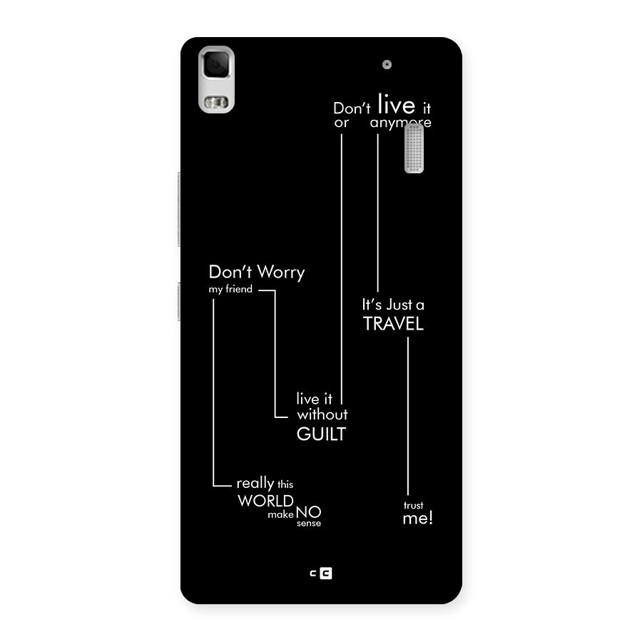 Quotes Of Life Back Case for Lenovo K3 Note