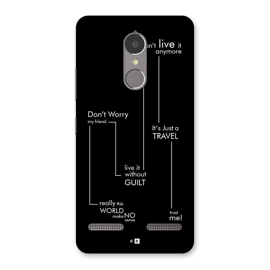 Quotes Of Life Back Case for Lenovo K6