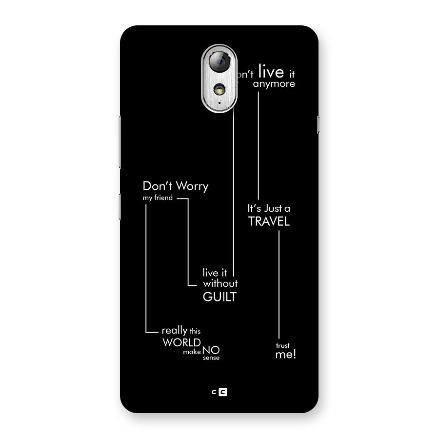 Quotes Of Life Back Case for Lenovo Vibe P1M
