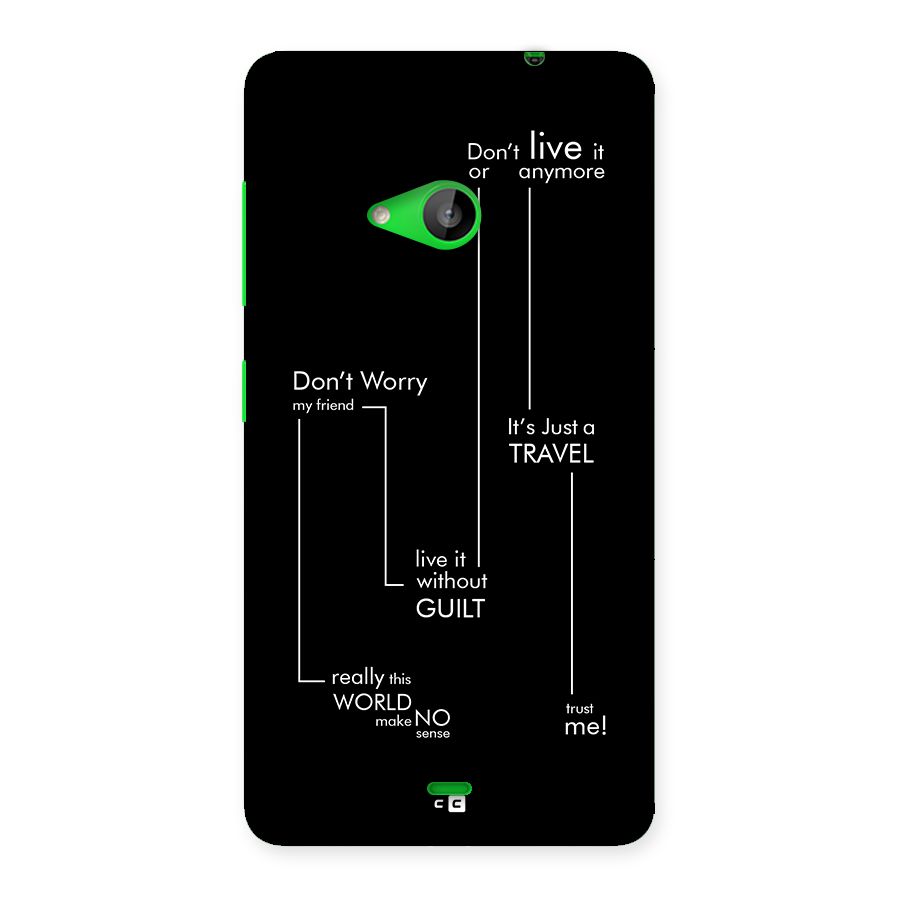 Quotes Of Life Back Case for Lumia 535