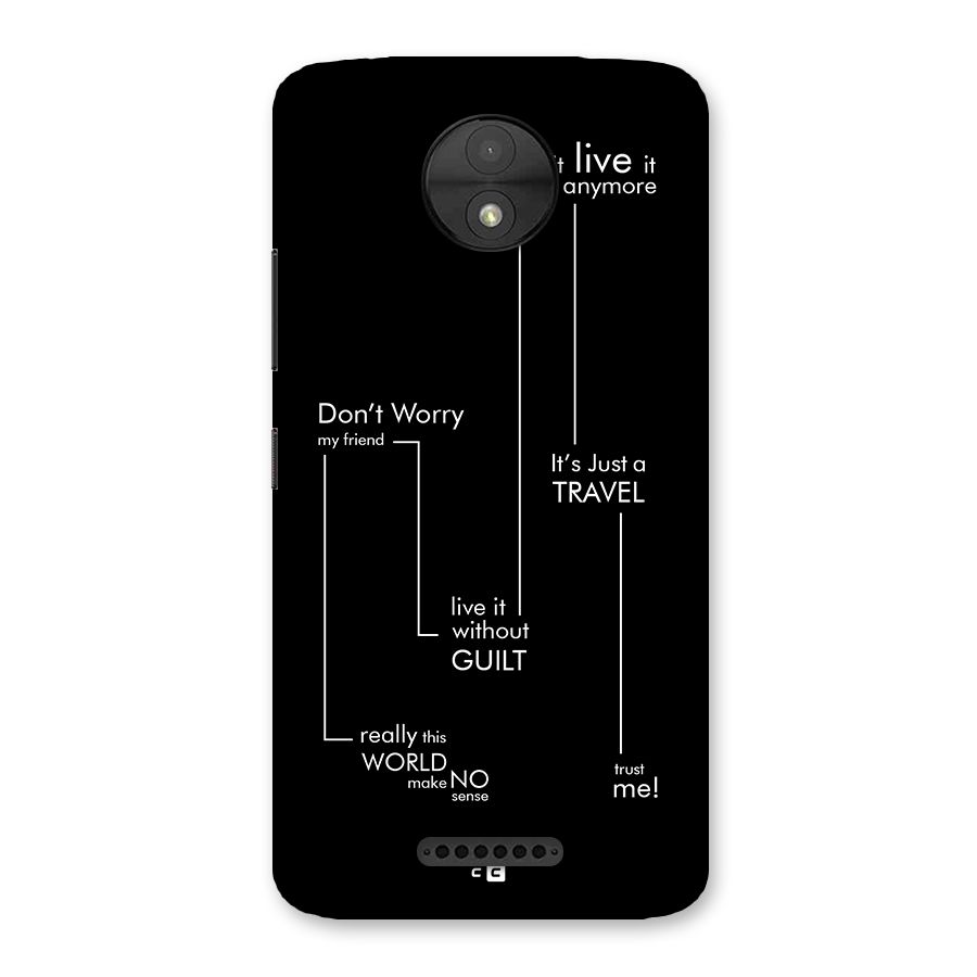 Quotes Of Life Back Case for Moto C