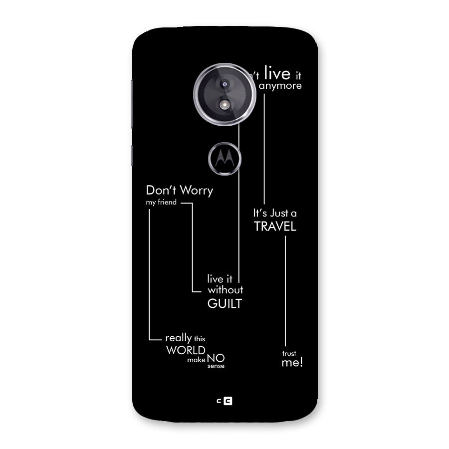 Quotes Of Life Back Case for Moto E5
