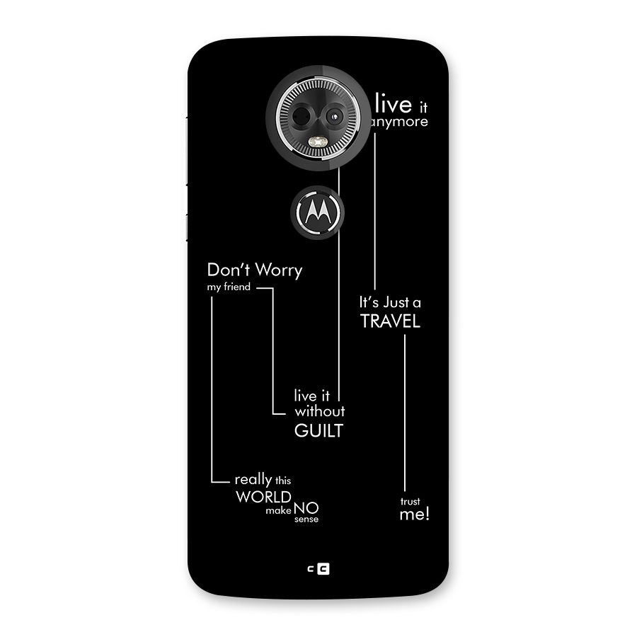 Quotes Of Life Back Case for Moto E5 Plus