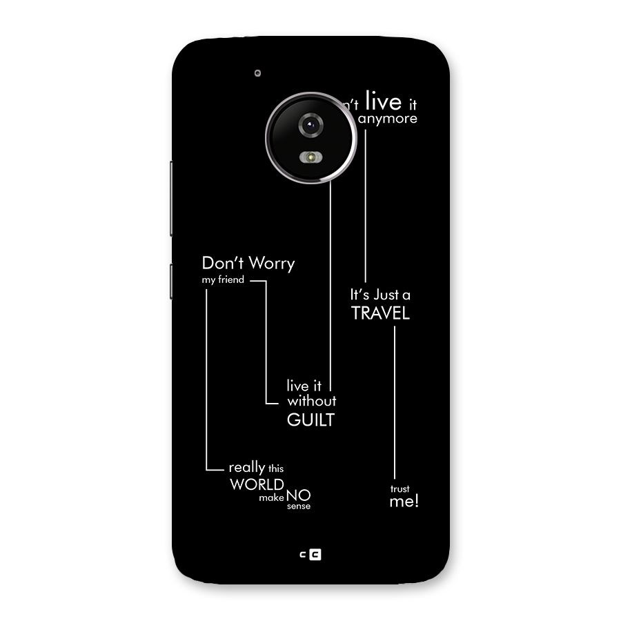 Quotes Of Life Back Case for Moto G5