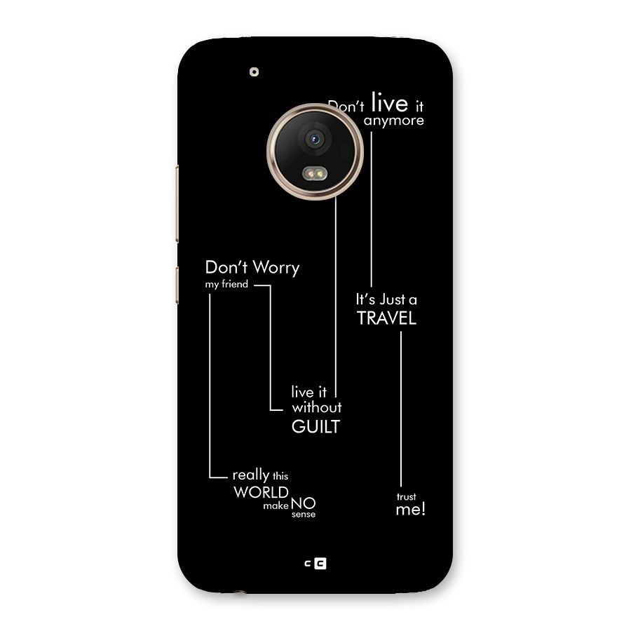 Quotes Of Life Back Case for Moto G5 Plus