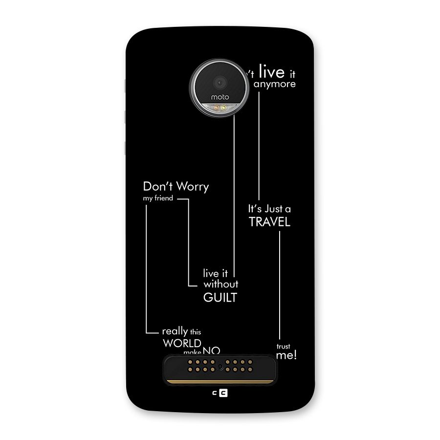 Quotes Of Life Back Case for Moto Z Play