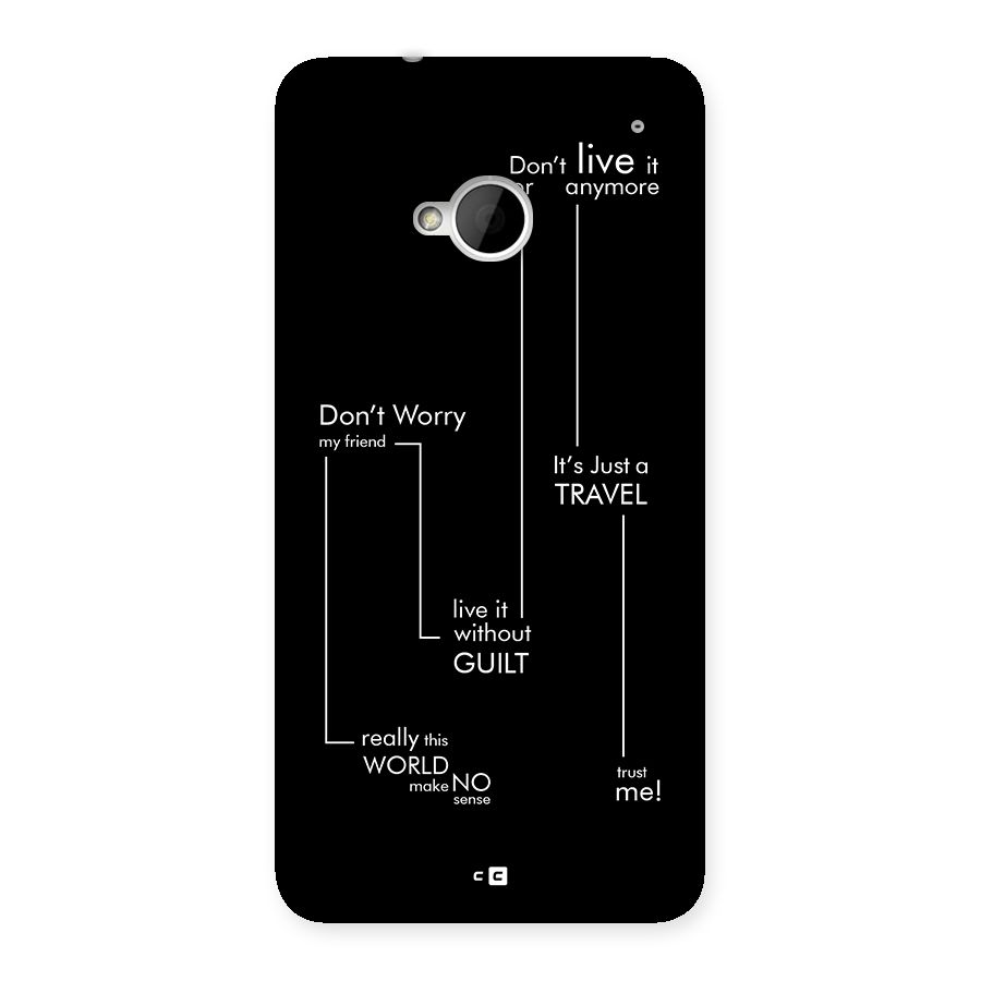 Quotes Of Life Back Case for One M7 (Single Sim)