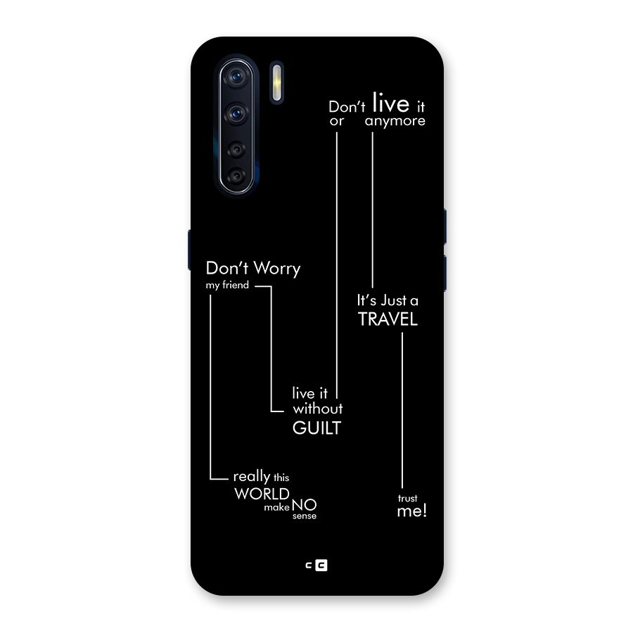 Quotes Of Life Back Case for Oppo F15