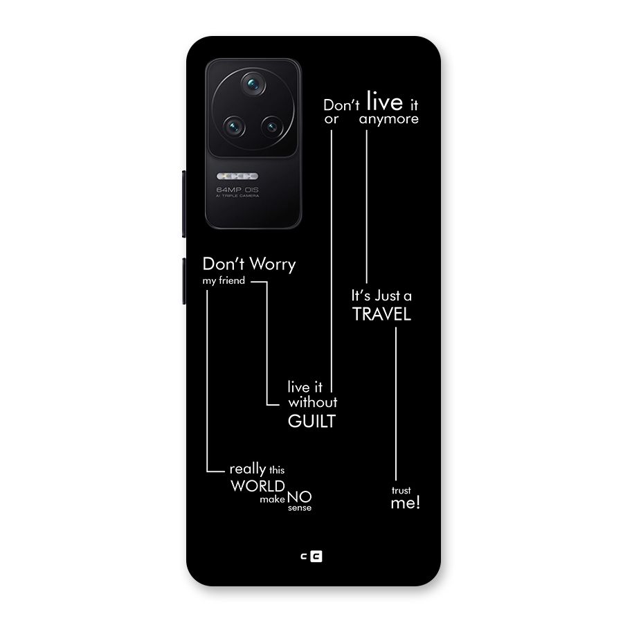 Quotes Of Life Back Case for Poco F4 5G