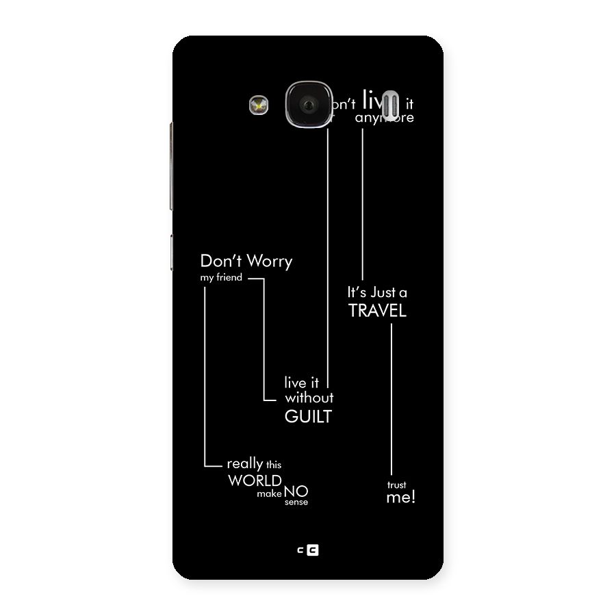 Quotes Of Life Back Case for Redmi 2