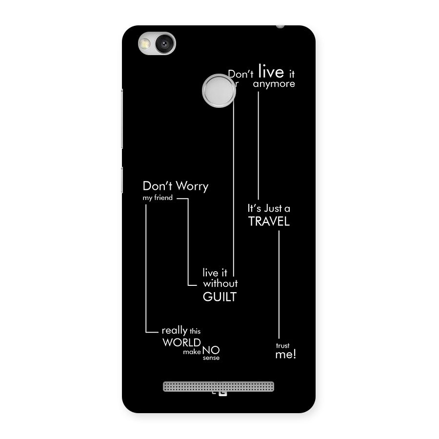 Quotes Of Life Back Case for Redmi 3S Prime