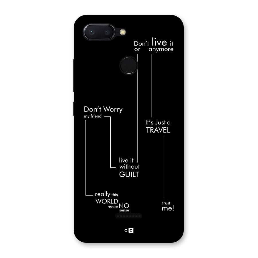Quotes Of Life Back Case for Redmi 6
