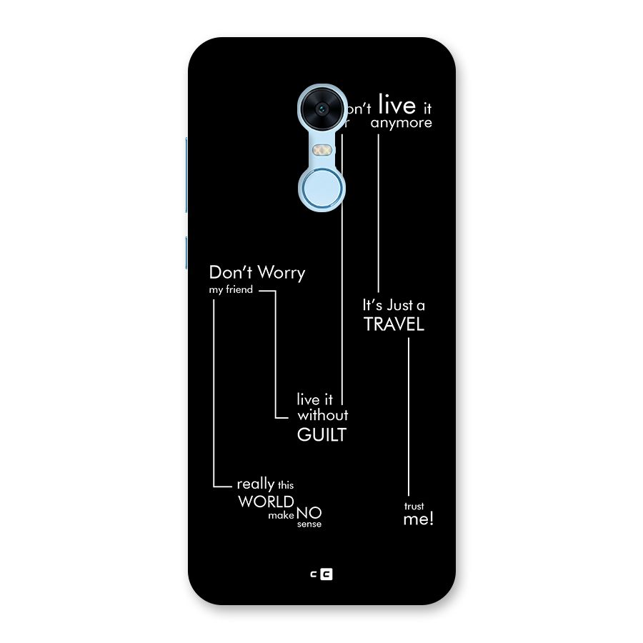 Quotes Of Life Back Case for Redmi Note 5