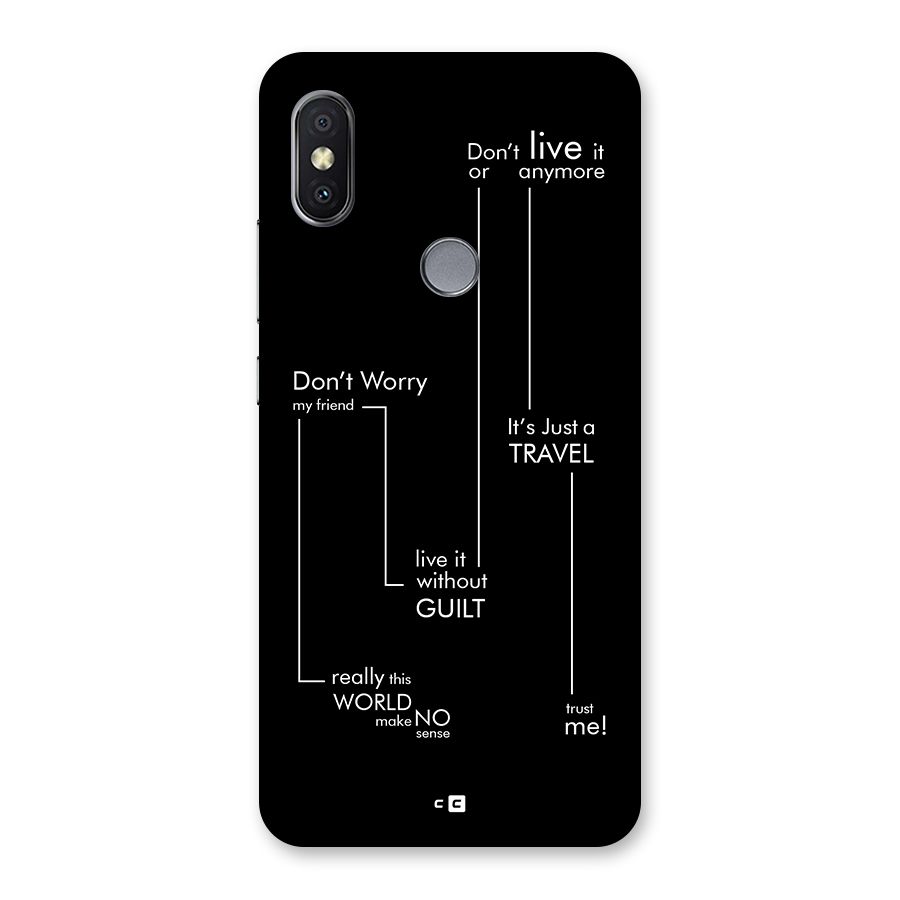 Quotes Of Life Back Case for Redmi Y2
