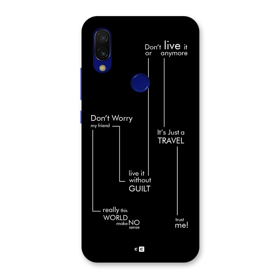 Quotes Of Life Back Case for Redmi Y3