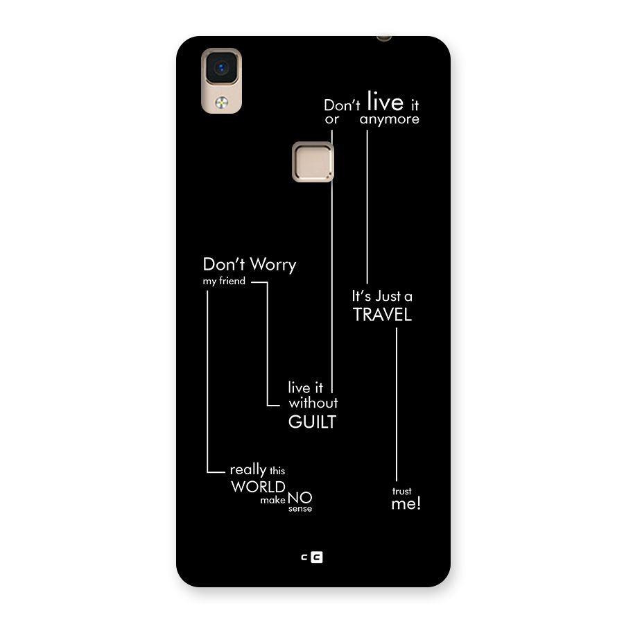 Quotes Of Life Back Case for V3 Max
