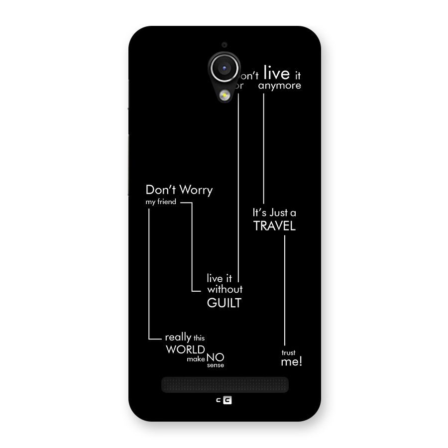 Quotes Of Life Back Case for Zenfone Go