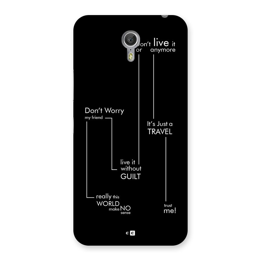 Quotes Of Life Back Case for Zuk Z1