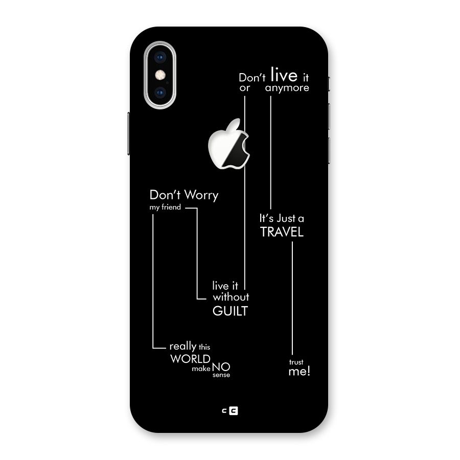 Quotes Of Life Back Case for iPhone XS Max Apple Cut