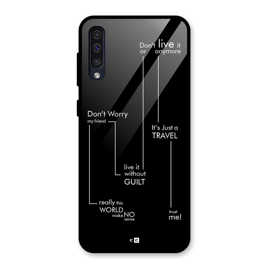 Quotes Of Life Glass Back Case for Galaxy A50