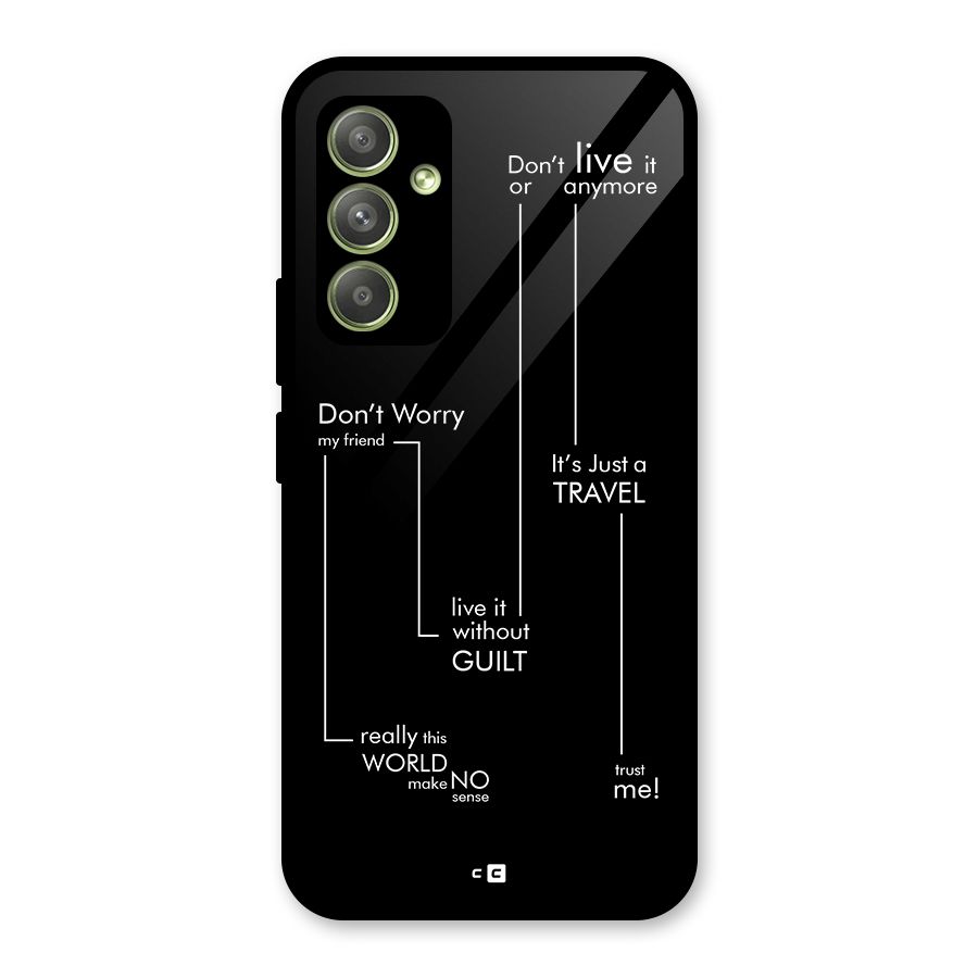 Quotes Of Life Glass Back Case for Galaxy A54
