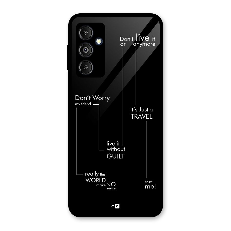 Quotes Of Life Glass Back Case for Galaxy M14 5G