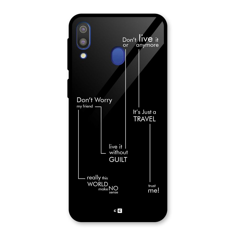 Quotes Of Life Glass Back Case for Galaxy M20