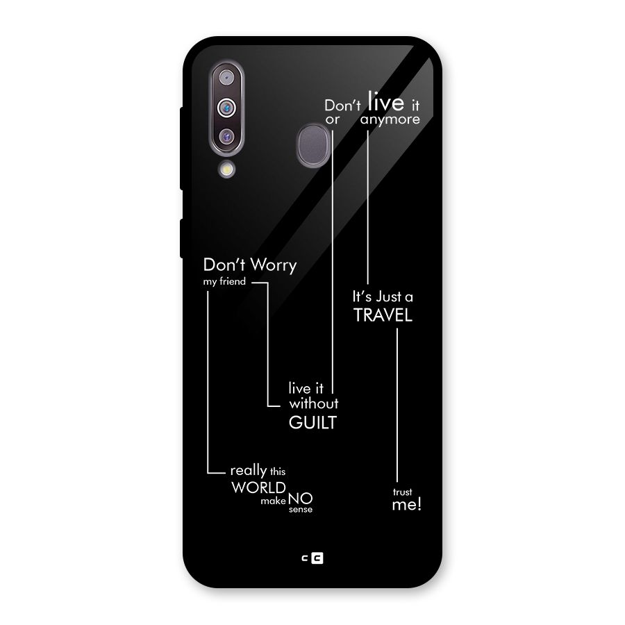 Quotes Of Life Glass Back Case for Galaxy M30
