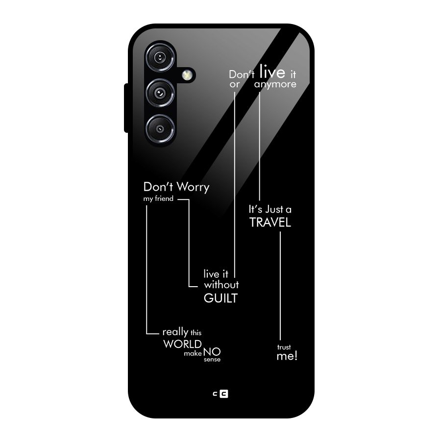 Quotes Of Life Glass Back Case for Galaxy M34 5G