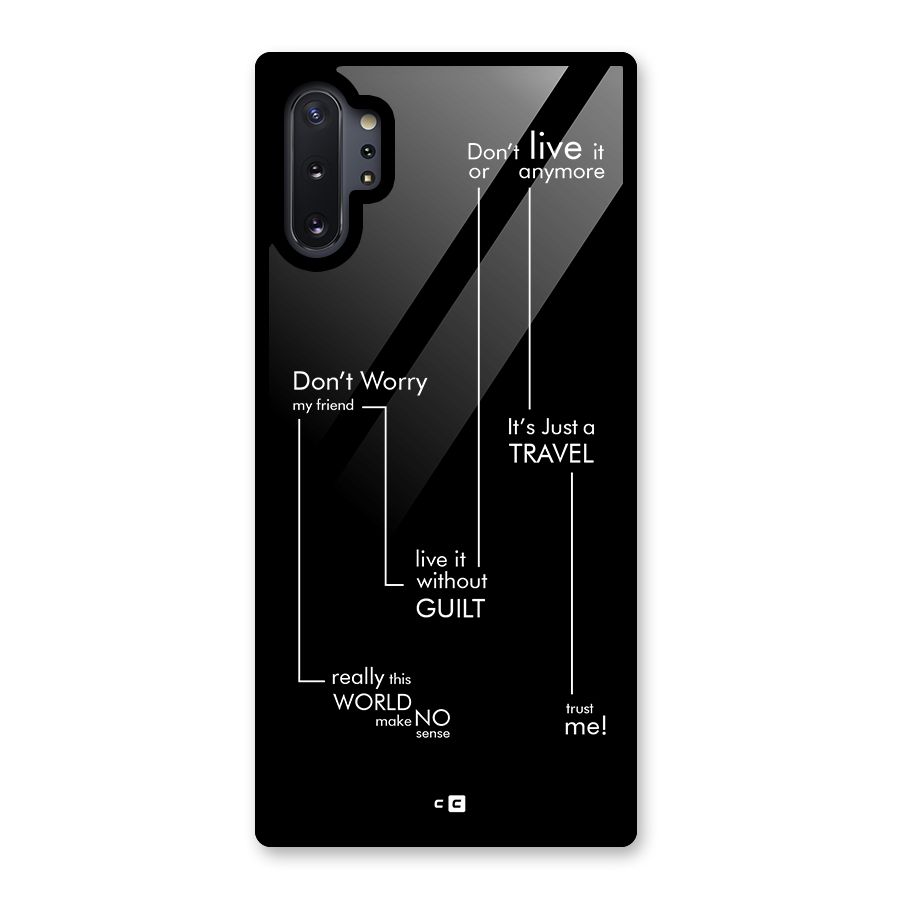 Quotes Of Life Glass Back Case for Galaxy Note 10 Plus