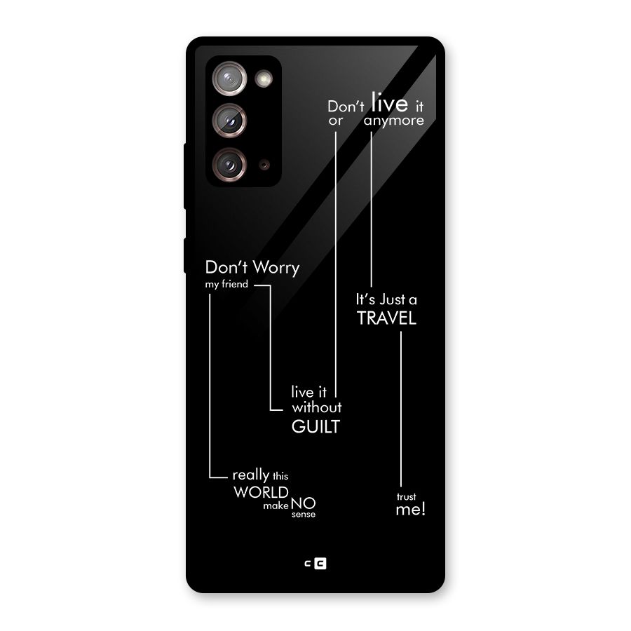 Quotes Of Life Glass Back Case for Galaxy Note 20