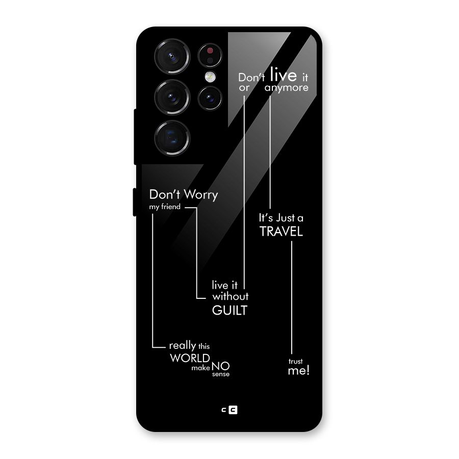 Quotes Of Life Glass Back Case for Galaxy S21 Ultra 5G