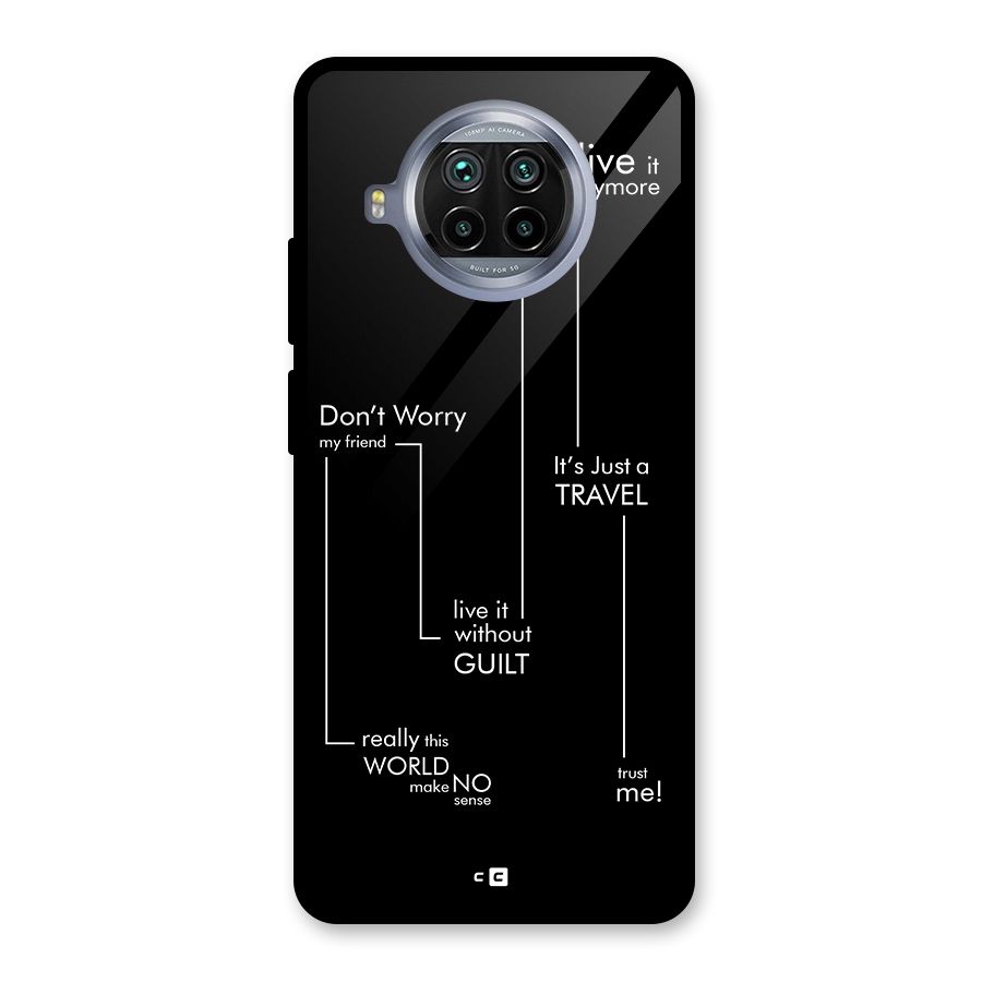 Quotes Of Life Glass Back Case for Mi 10i