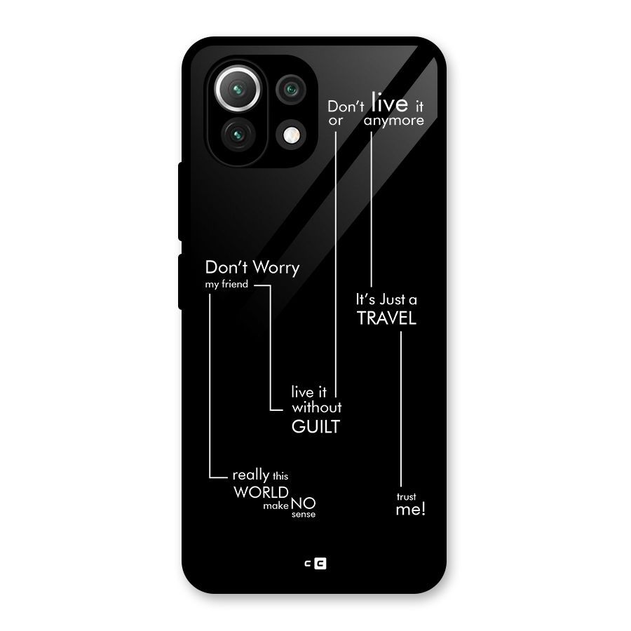 Quotes Of Life Glass Back Case for Mi 11 Lite NE 5G