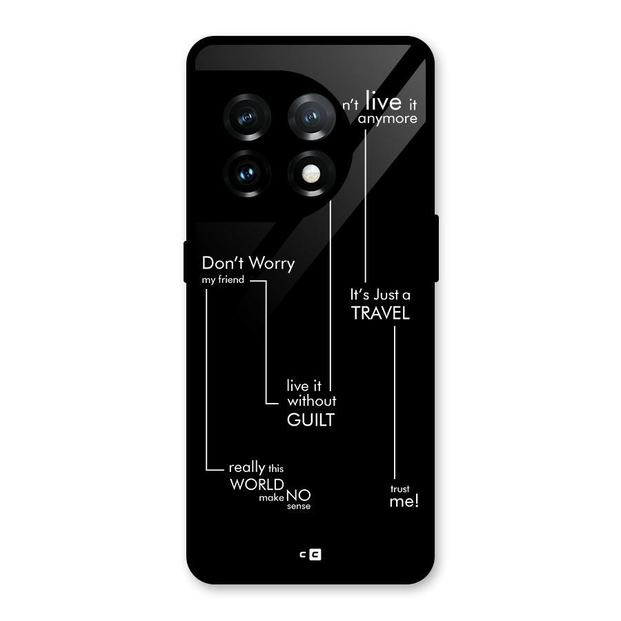 Quotes Of Life Glass Back Case for OnePlus 11