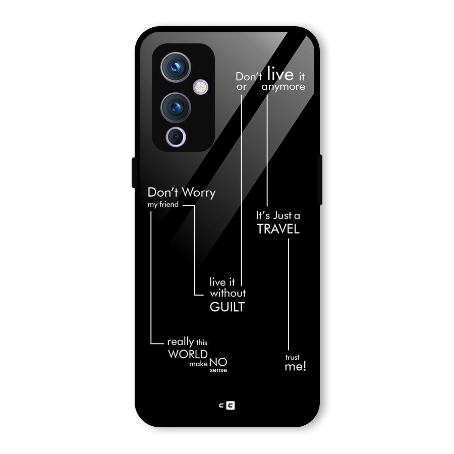 Quotes Of Life Glass Back Case for OnePlus 9