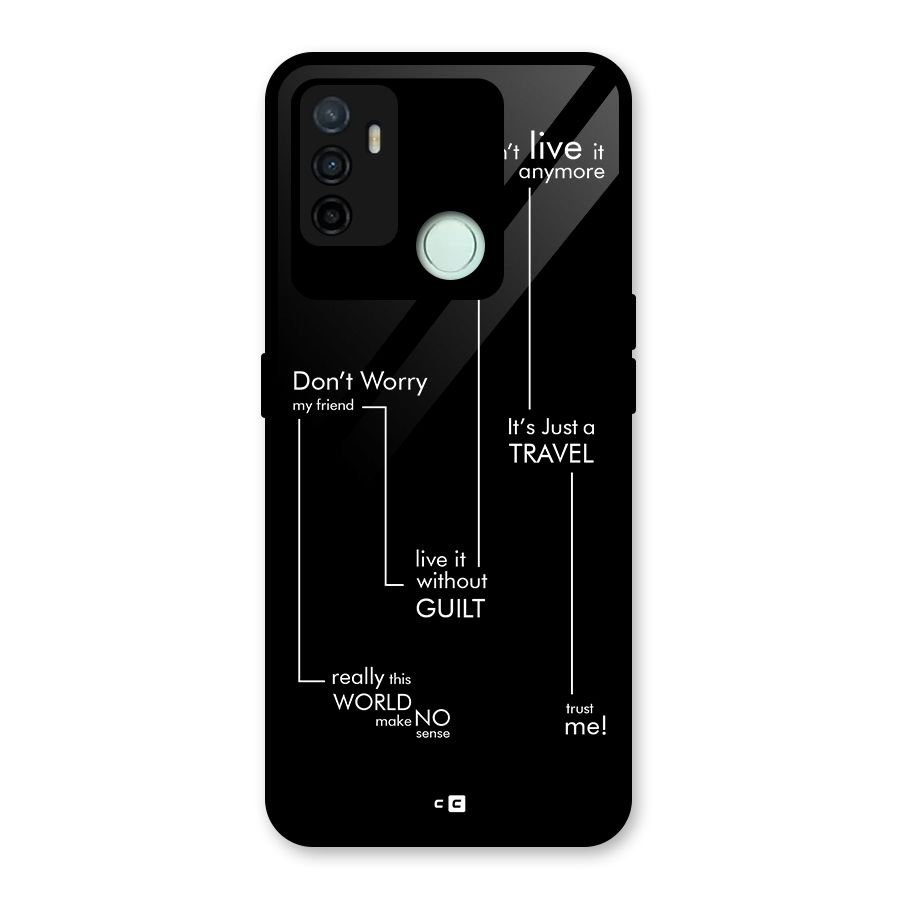 Quotes Of Life Glass Back Case for Oppo A53