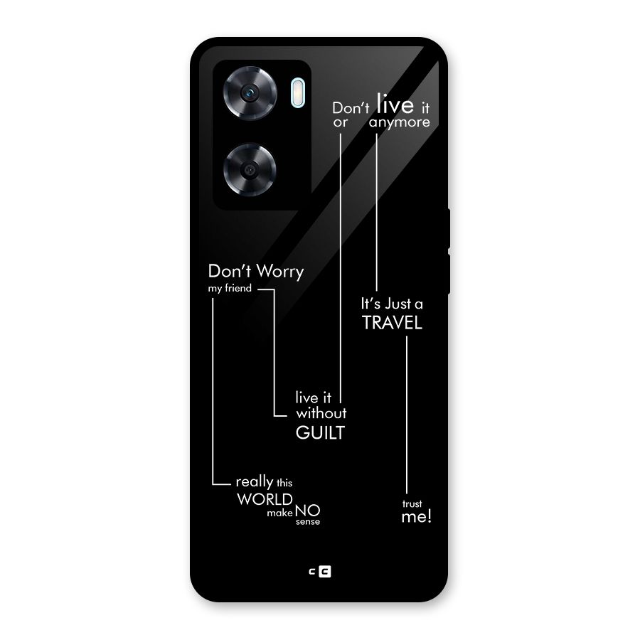 Quotes Of Life Glass Back Case for Oppo A77s