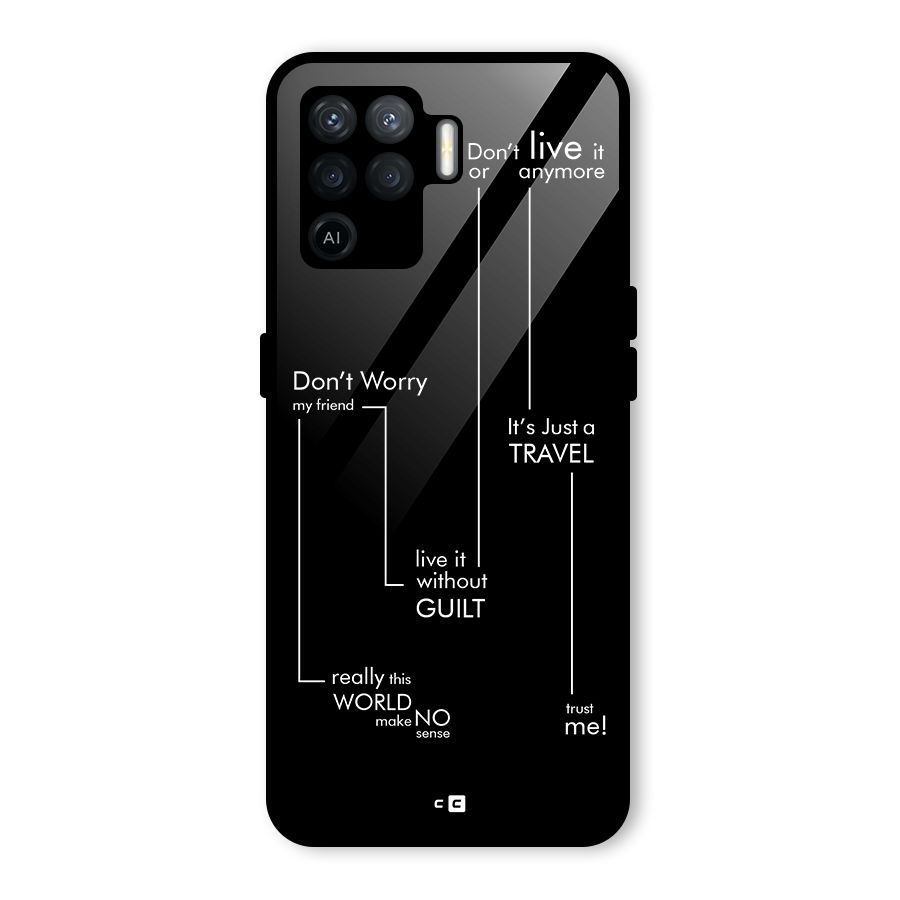 Quotes Of Life Glass Back Case for Oppo F19 Pro