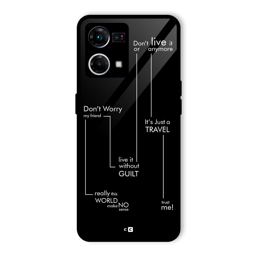 Quotes Of Life Glass Back Case for Oppo F21 Pro 5G