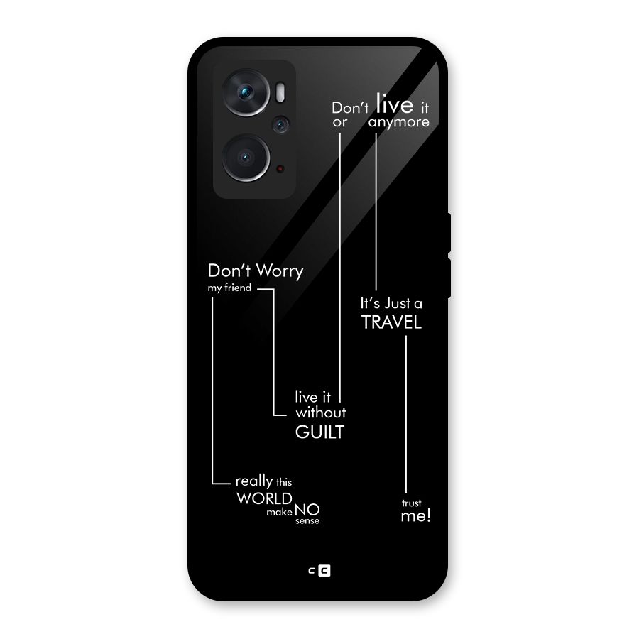 Quotes Of Life Glass Back Case for Oppo K10 4G