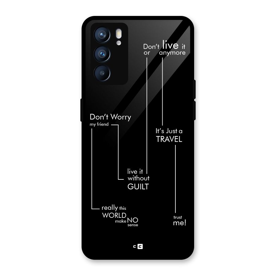 Quotes Of Life Glass Back Case for Oppo Reno6 5G