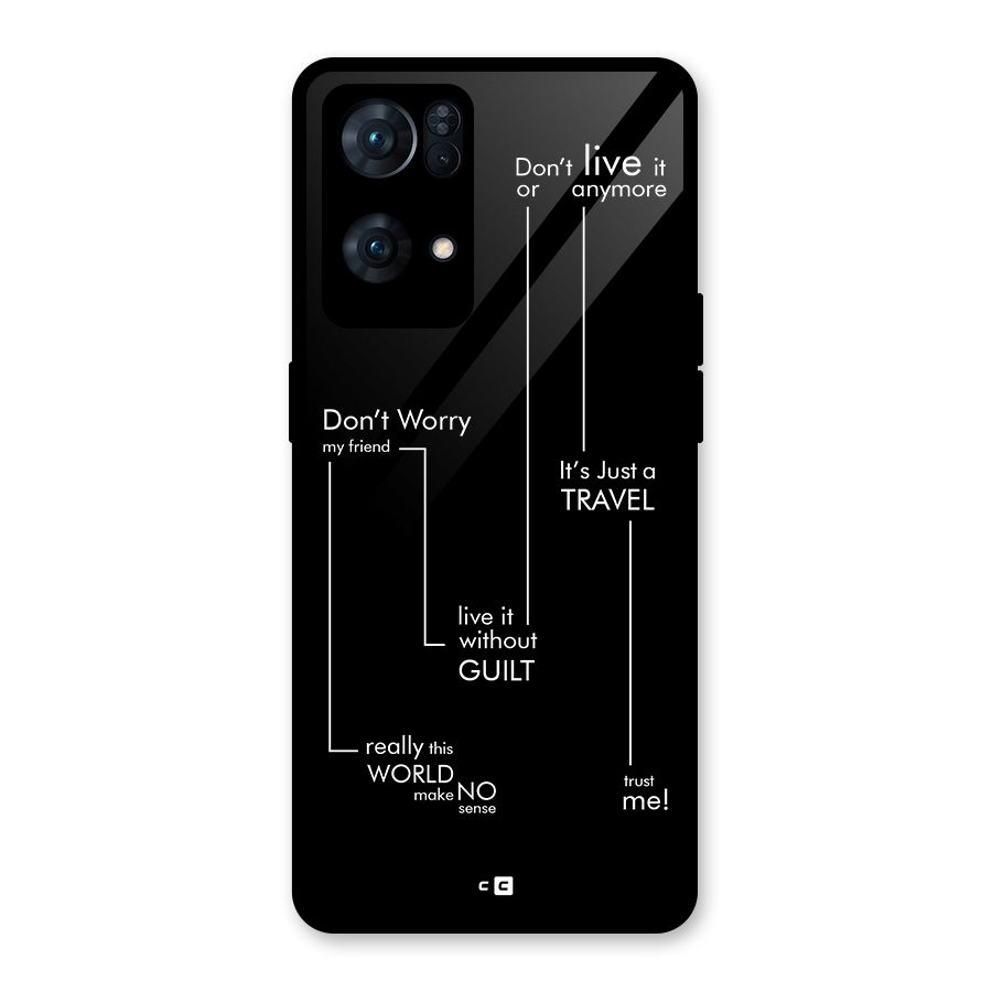 Quotes Of Life Glass Back Case for Oppo Reno7 Pro 5G